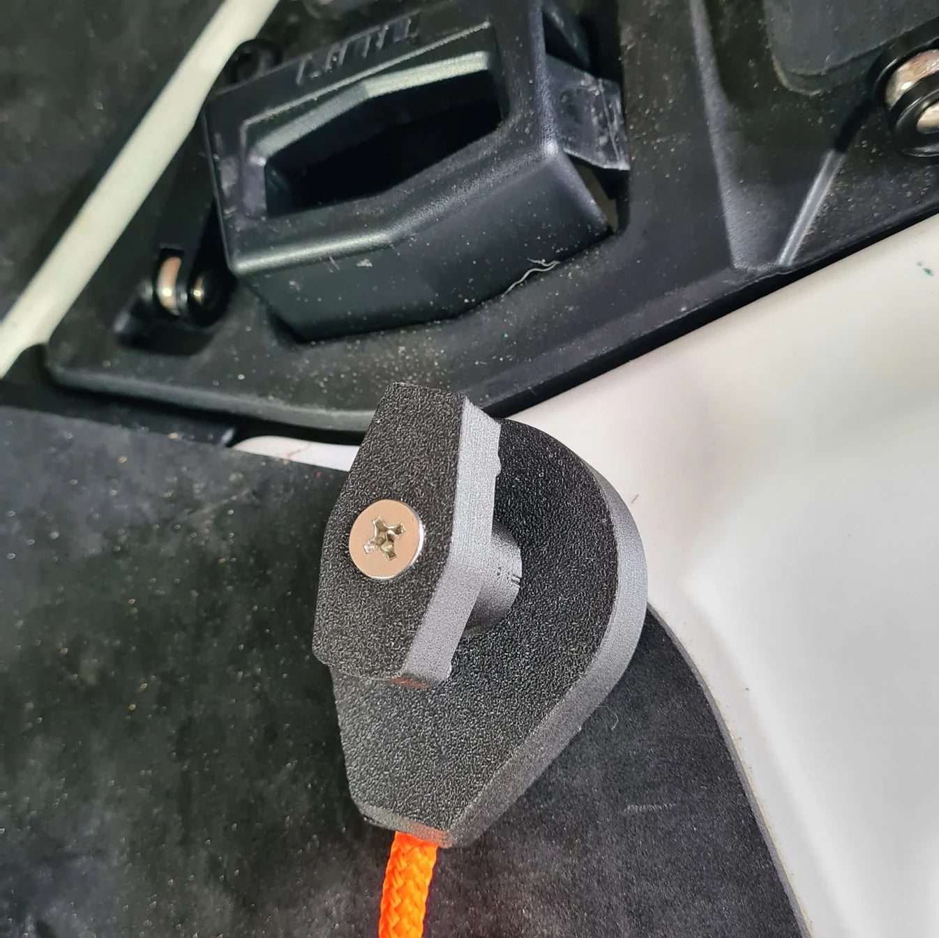 Sea-Doo LinQ docking puck with short rope tether for jet ski docking