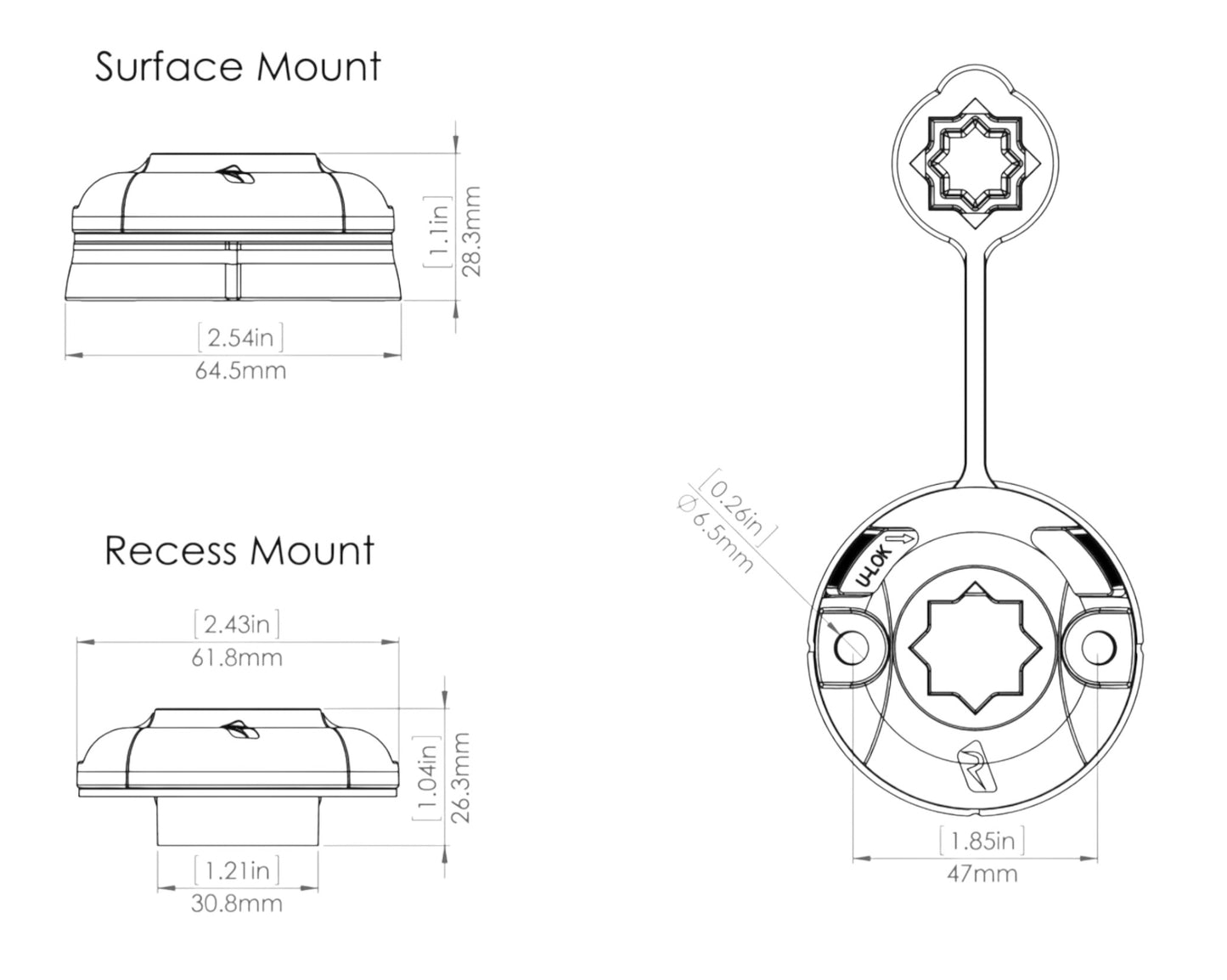 Railblaza Starport Mount (PAIR) Black