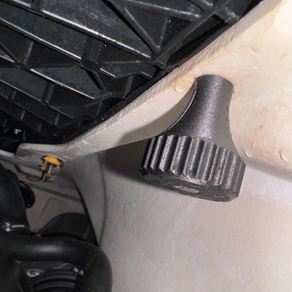Deck Mate replacement nut and washer installed on Sea-Doo Fish Pro ST3 hull